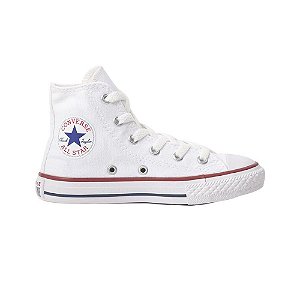 Tênis Converse CK00040001 Chuck Taylor All Star Hi Infantil - Branco