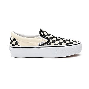 Tênis Vans Kids Classic Slip On Checkerboard Black White