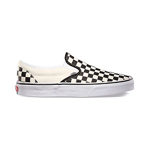 Tênis Vans Classic Slip On Black White Checkerboard