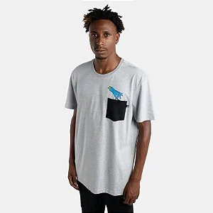 Tshirt Lost Pocket Pitada - Cinza