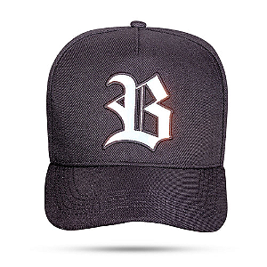 Bone BLCK Snapback Wings Holografic Prata - Preto