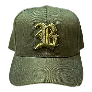 Bone BLCK Snapback Contour Dourado - Verde Musgo