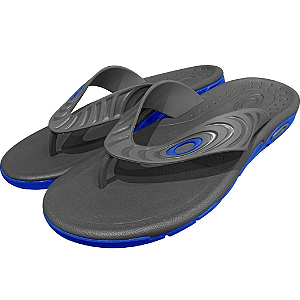 Chinelo Oakley Crowd - Preto/Azul