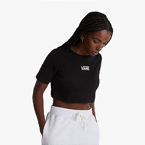 Tshirt Vans Cropped Flying V Crew Feminina - Preto