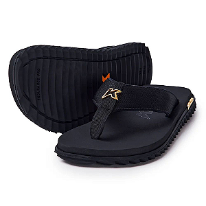 Chinelo Kenner Kivah - Preto/Dourado