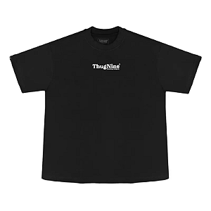 Tshirt Thug Nine Oversized Bold Puff - Preto