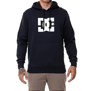 Moletom DC Shoes Canguru Fech Bas Star - Preto