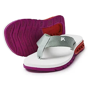 Chinelo Kenner Rakka - Branco/Rosa/Vermelho