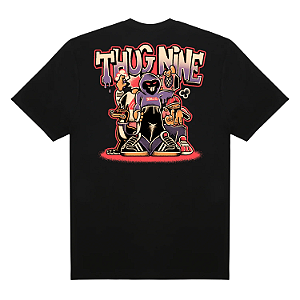 Tshirt Thug Nine Crew - Preto