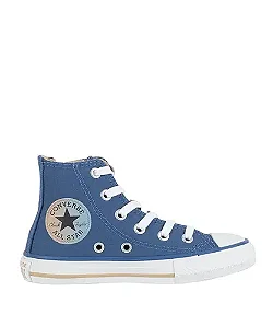 Tênis Converse CK10070015 Chuck Taylor All Star Side Zip Hi - Azul/Caqui