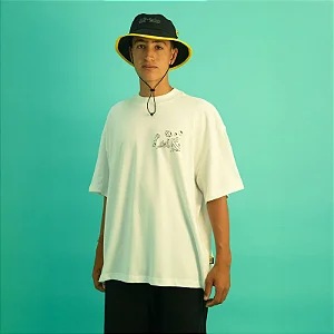 Tshirt Lost x Bob Esponja Quadrada Bubble Boxfit - Branco