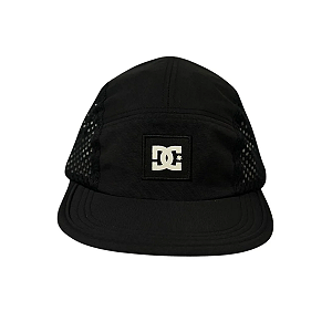 Boné DC Shoes Five Panel Mesh Strapback aba reta Flexivel - Preto