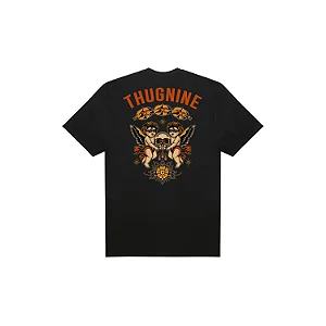 Tshirt Thug Nine Bleeding Skull - Preto