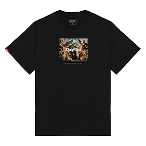 Tshirt Thug Nine Oversized Hunt or be Hunted - Preto