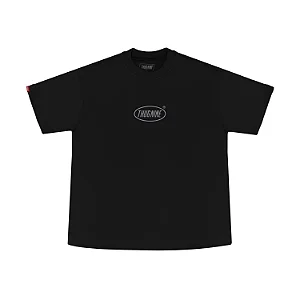 Tshirt Thug Nine Oversized Logo Elipse - Preto