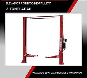 ELEVADOR PORTICO HIDRAULICO 5T - MF5000 PRO MONOFASICO