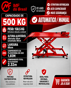 Elevador para moto hidropneumático MF500