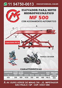 Elevador para moto hidropneumático MF500