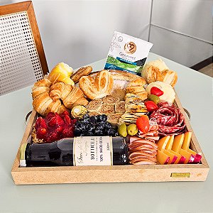 Cesta de café da manhã Premium Comemoração a Dois