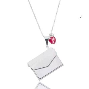 Relicário Carta Personalizado - Prata