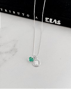 Colar Medalha Signo Escorpião - Prata