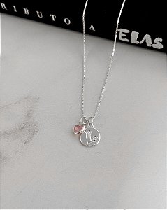 Colar Medalha Signo Capricórnio - Prata