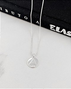 Pingente Medalha Elemento Fogo - Prata