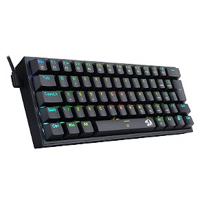 Teclado Mecanico Gamer Fizz RGB, Switch Azul, Preto - K617-RGB-B