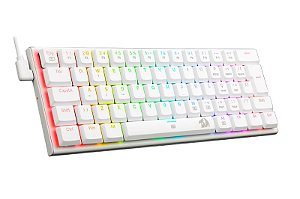 Teclado Mecânico Gamer Redragon Anivia RGB, Switch Marrom, Branco - K614W-RG