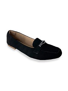 MOCASSIM NATHI LUXO NOBUCK PRETO