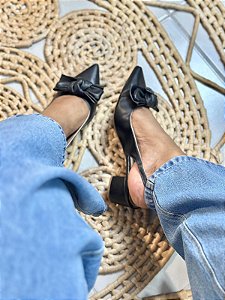 SCARPIN SLINGBACK BLACK 5CM  TAMANHO GRANDE