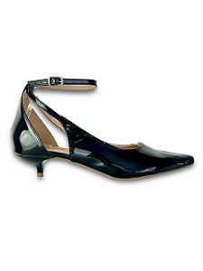 SCARPIN LUXO PRETO VERNIZ SALTO 3CM