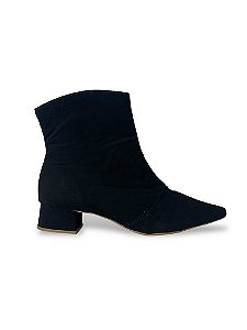 BOTA PRETA SALTO BLOCO COURO NOBUCK (3CM) TAMANHO ESPECIAL