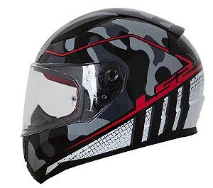 CAPACETE LS2 RAPID FF353 BRAVADO GREY CAMO/RED 60/L