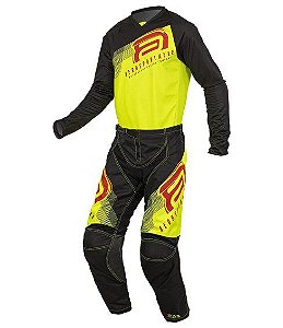 CONJUNTO ASW IMAGE SPARK 22 PRETO AMARELO FLUO 44/G  EAN  7908377127517
