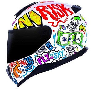 CAPACETE NORISK RAZOR VIBES WHITE 56/S