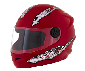 CAPACETE TORK LIBERTY FOUR KIDS VERMELHO 54