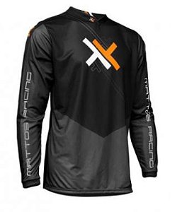 CAMISA MATTOS RACING ATOMIC LARANJA/CINZA M