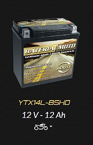 BATERIA ROUTE YTX14L-BSHD XL1200/HARLEY 883