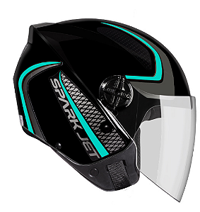 CAPACETE EBF SPARK JET SPEED PTO/TIFANY 60