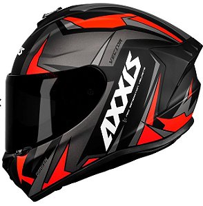 CAPACETE AXXIS DRAKEN VECTOR MATT BLACK/GREY/RED 64/XXL