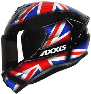 CAPACETE AXXIS DRAKEN UK GLOSS BLACK/RED/BLUE 56/S