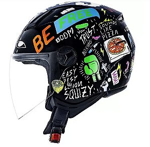 CAPACETE NORISK ORION FREE BLK/ORANGE 58/M