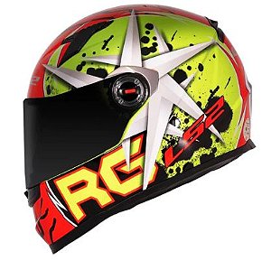 CAPACETE LS2 FF358 RENATO GARCIA YLW/RED 60/L