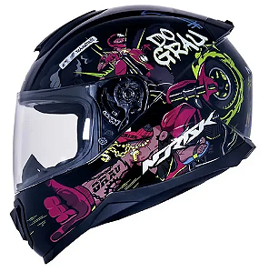 CAPACETE NORISK RAZOR DO GRAU BLACK 56/S