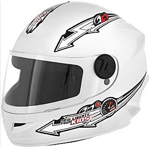 CAPACETE TORK LIBERTY FOUR KIDS BRANCO 54
