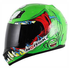 CAPACETE NORISK FF391 CREEPY MONSTER GREEN 58/M