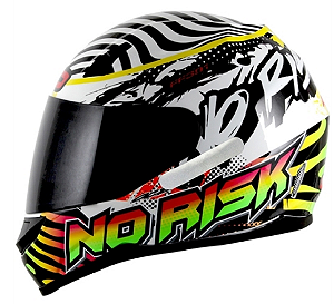 CAPACETE NORISK FF391 ACID WHT 58/M