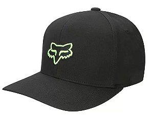 BONE FOX LEGACY FLEXFIT 16 BLK/GREEN S/M