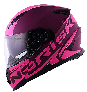 CAPACETE NORISK FF302 RIDIC MATTE PINK/BLACK 56/S